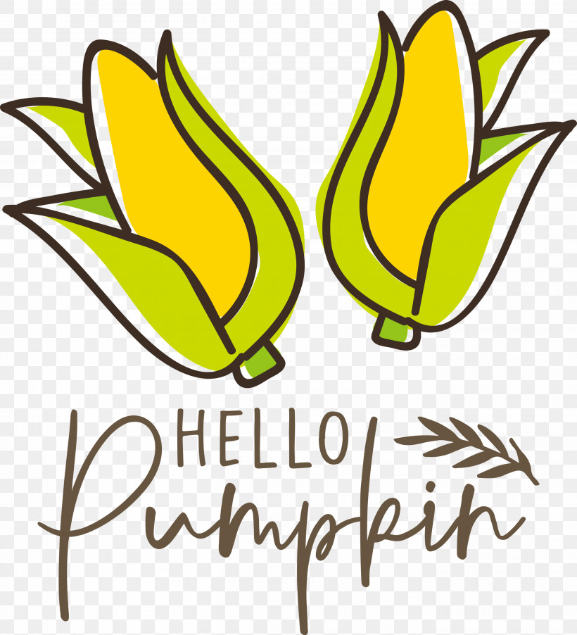 Hello Pumpkin Autumn Thanksgiving, PNG, 2727x3000px, Autumn, Commodity, Flower, Leaf, Line Download Free