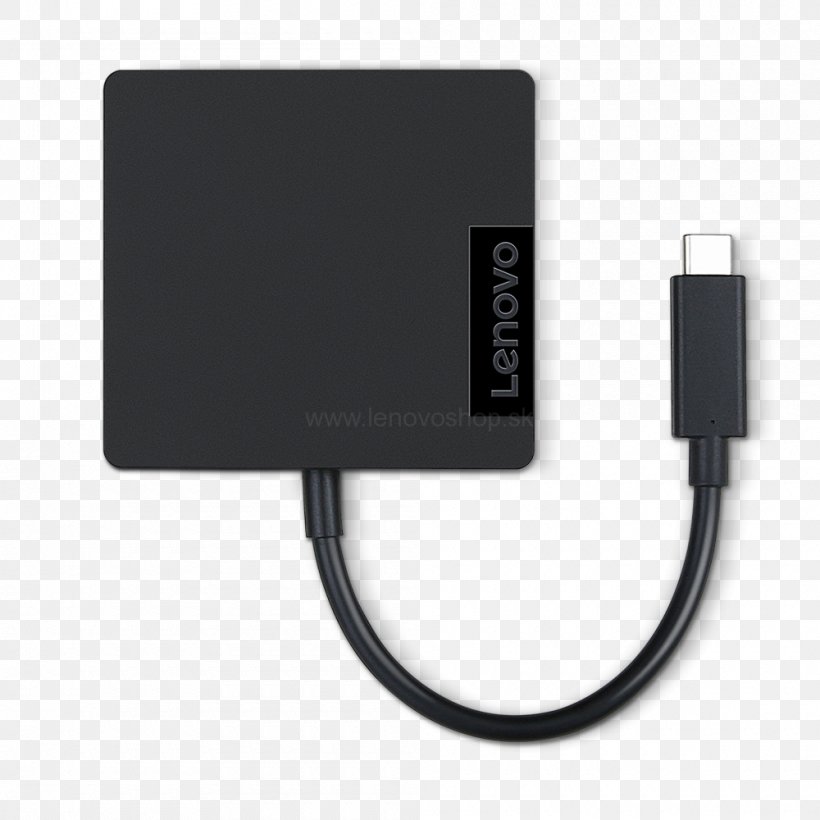 Battery Charger Laptop Lenovo USB-C, PNG, 1000x1000px, Battery Charger, Adapter, Cable, Computer Monitors, Docking Station Download Free