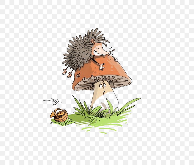 Four-toed Hedgehog Drawing Mushroom Illustration, PNG, 550x700px, Hedgehog, Cartoon, Christmas, Drawing, Erinaceidae Download Free