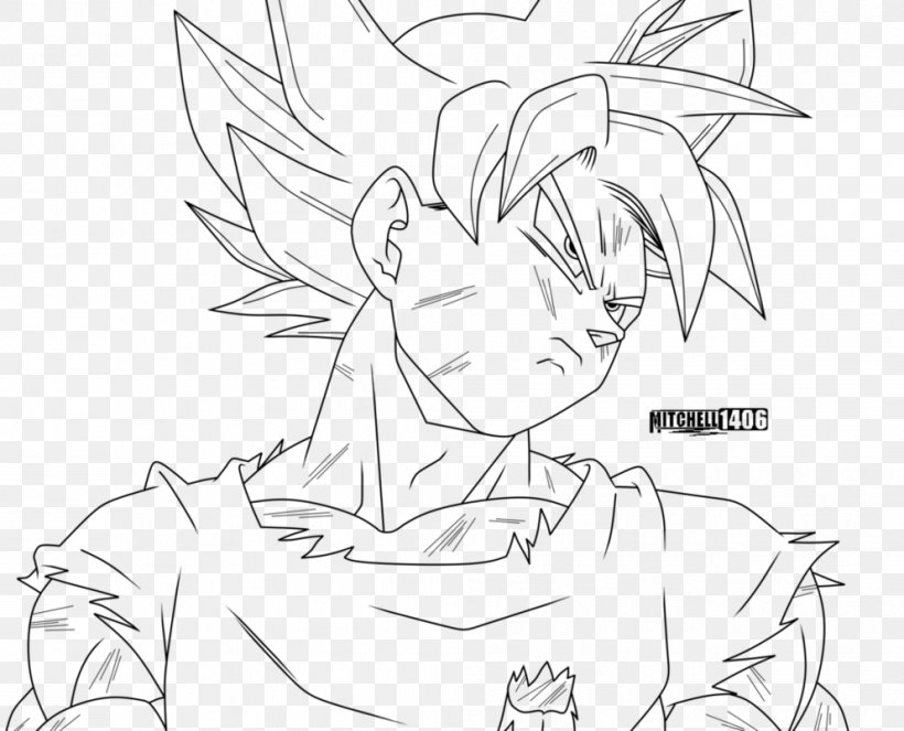 Goku Line Art Vegeta Gohan Drawing, PNG, 993x804px, Watercolor, Cartoon, Flower, Frame, Heart Download Free