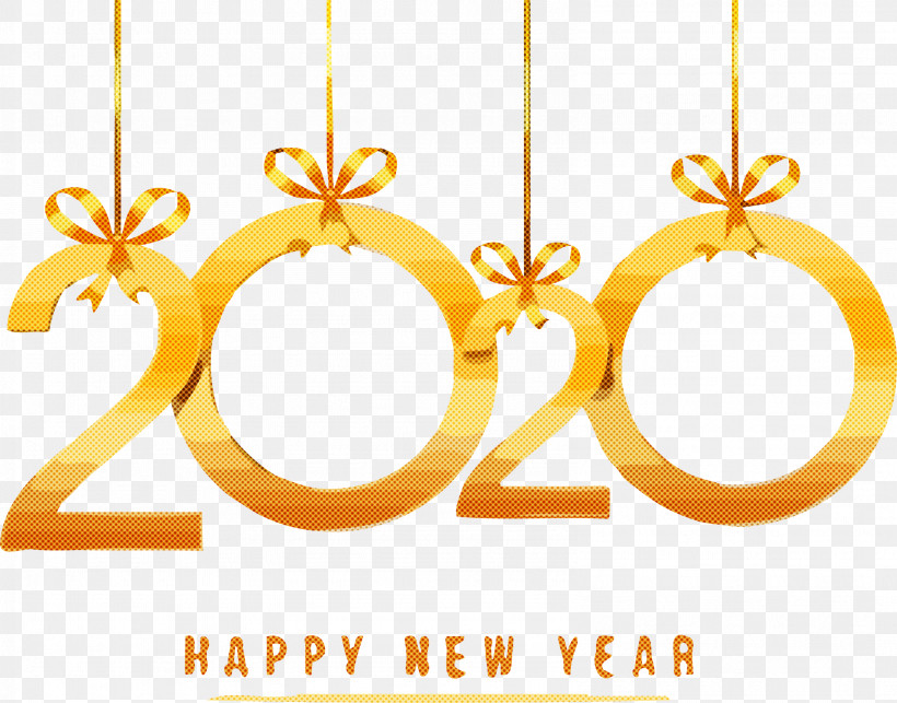 Happy New Year 2020 Happy New Year, PNG, 3181x2495px, Happy New Year 2020, Happy New Year, Text, Yellow Download Free