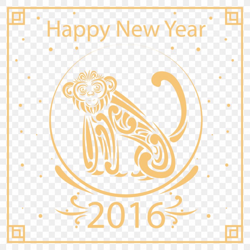 Monkey Clip Art, PNG, 3333x3333px, Monkey, Area, Art, Brand, Chinese New Year Download Free