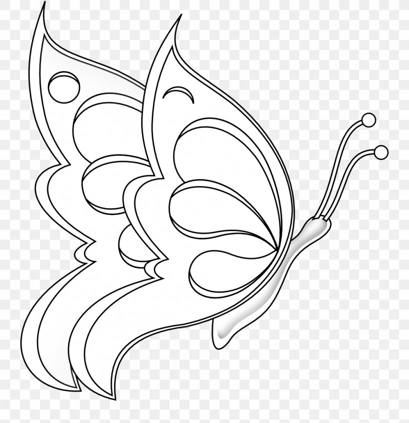 Butterfly Line Art Drawing Black And White, PNG, 999x1032px, Butterfly, Area, Art, Artwork, Black And White Download Free