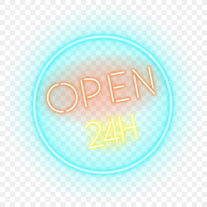 Neon Sign Clip Art Psd, PNG, 1024x1024px, Neon Sign, Aqua, Brand, Label, Light Download Free