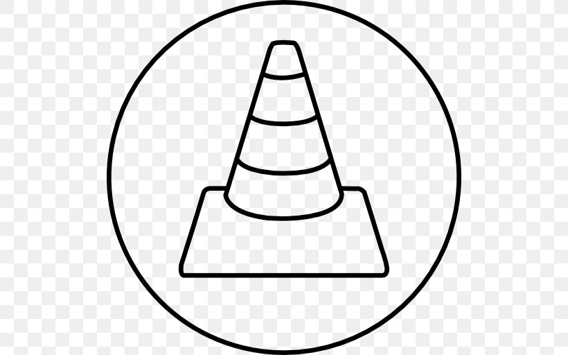 Cone Road Clip Art, PNG, 512x512px, Cone, Area, Black And White, Headgear, Line Art Download Free