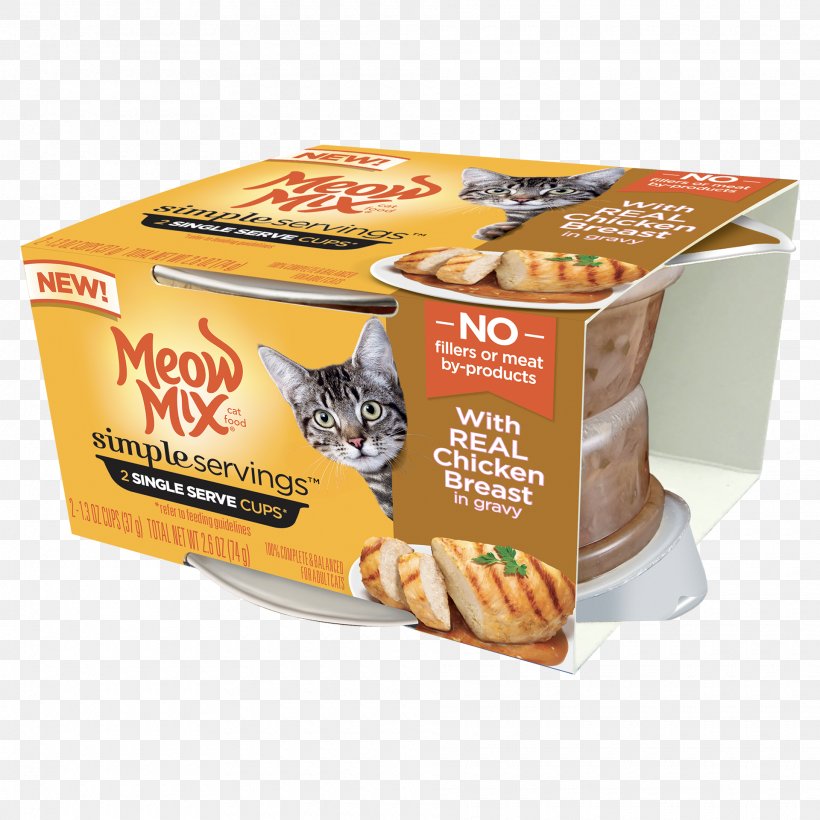 Meow Mix Simple Servings Wet Cat Food Gravy Meow Mix Simple Servings Wet Cat Food, PNG, 1920x1920px, Cat Food, Cat, Convenience Food, Cup, Food Download Free