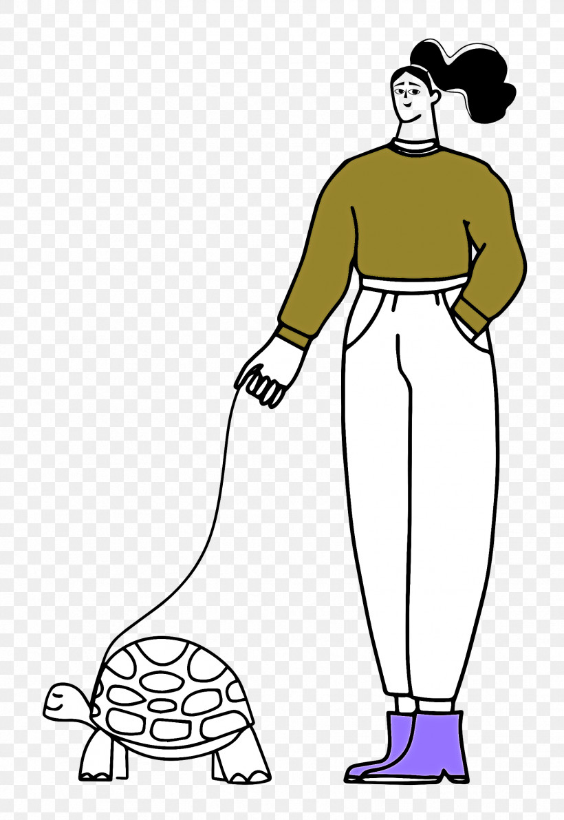Walking The Turtle, PNG, 1721x2500px, Line Art, Dress, Human, Joint, Shoe Download Free