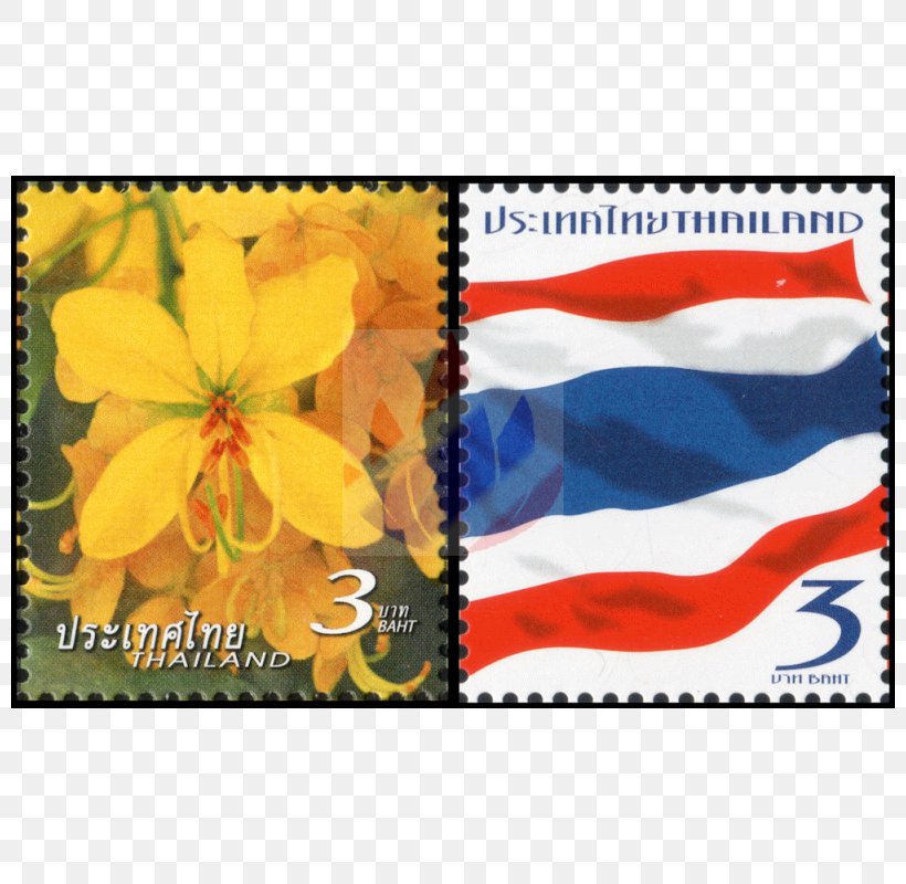 Flag Of Thailand Petal National Flag Postage Stamps, PNG, 800x800px, Thailand, Flag Of Thailand, Flower, National Flag, Petal Download Free