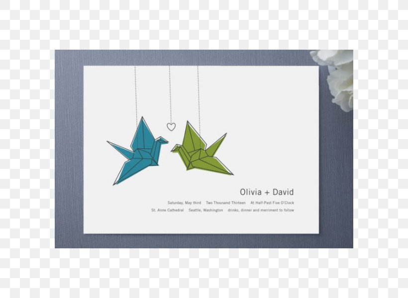 Wedding Invitation Paper Crane Origami Orizuru, PNG, 600x600px, Wedding Invitation, Art Paper, Brand, Bridal Shower, Convite Download Free
