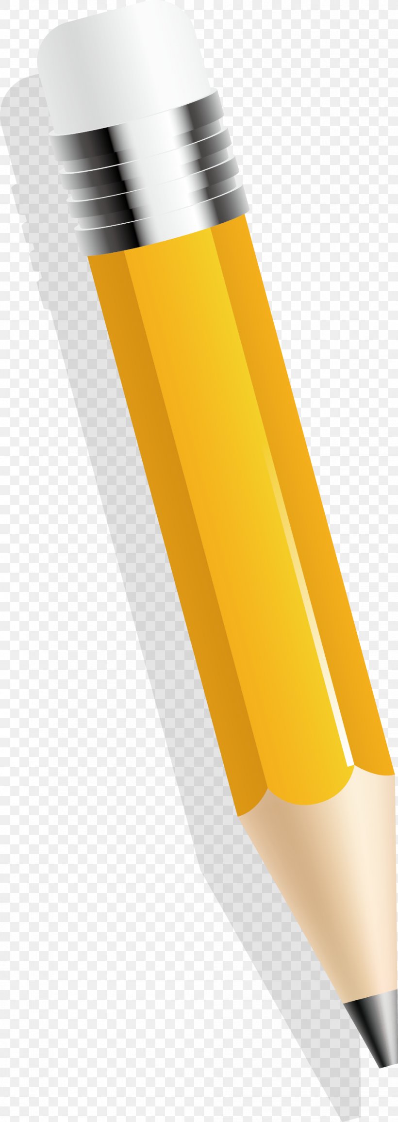 Pencil Yellow, PNG, 957x2699px, Pencil, Brush, Cylinder, Office Supplies, Pen Download Free