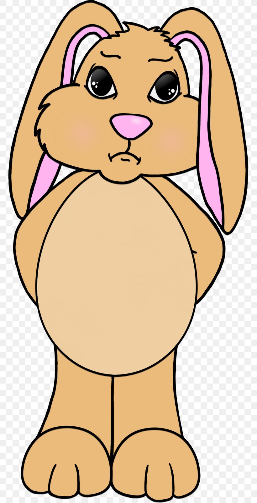 Puppy Rabbit Easter Bunny Sadness Clip Art, PNG, 767x1600px, Watercolor, Cartoon, Flower, Frame, Heart Download Free