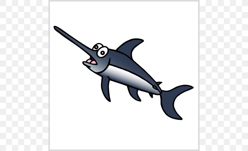 Swordfish Free Content Clip Art, PNG, 500x500px, Swordfish, Artwork, Blog, Cartilaginous Fish, Cartoon Download Free