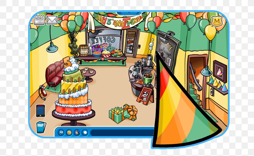 Club Penguin Game Party Wiki Anniversary, PNG, 709x503px, Club Penguin, Anniversary, Area, Cartoon, Fandom Download Free