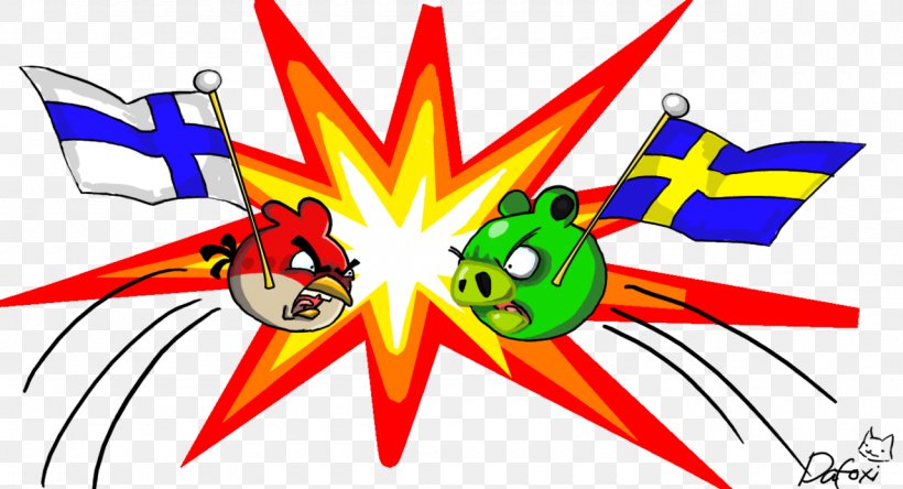 Flag Of Finland Sweden Angry Birds, PNG, 1280x694px, Finland, Angry Birds, Angry Birds Movie, Bird, Cartoon Download Free