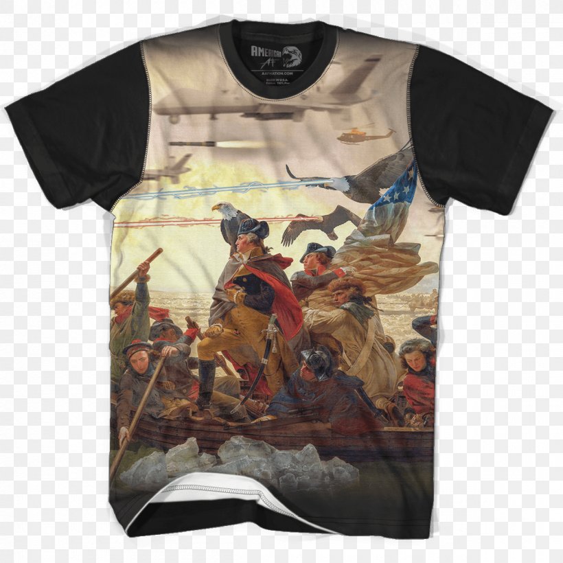 Washington Crossing The Delaware George Washington's Crossing Of The Delaware River T-shirt Hot Springs National Park, PNG, 1200x1200px, Washington Crossing The Delaware, Brand, Donald Trump, Estes Park, George Washington Download Free