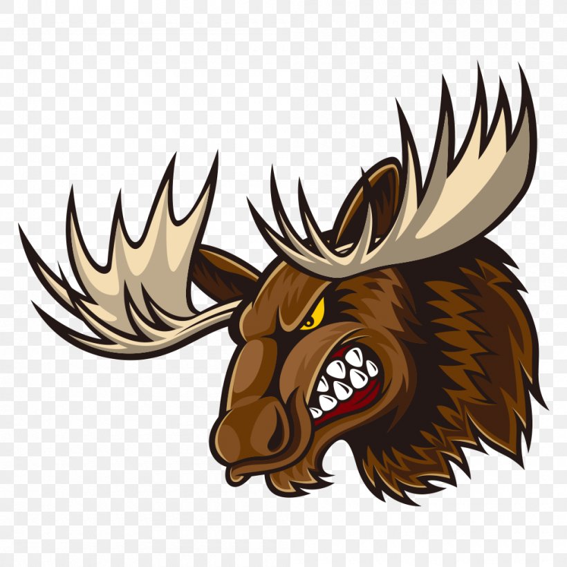 Moose Deer Elk Cartoon, PNG, 1000x1000px, Moose, Antler, Carnivoran, Cartoon, Cattle Like Mammal Download Free