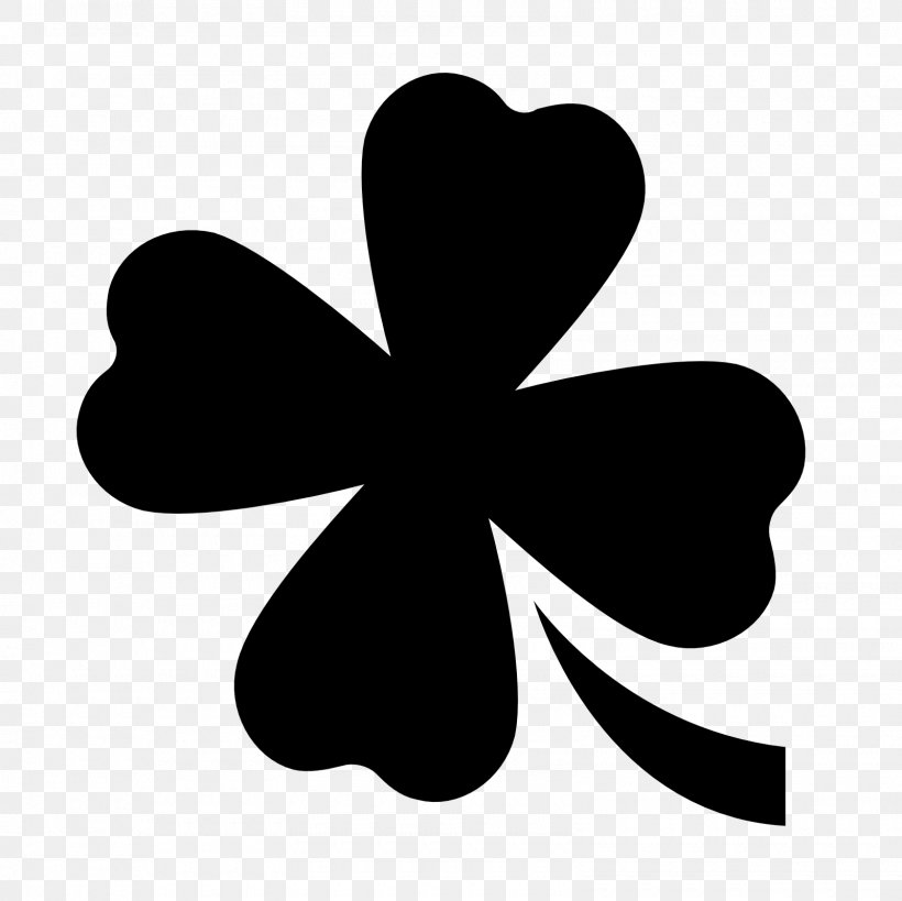 Four-leaf Clover Shamrock Symbol, PNG, 1600x1600px, Clover, Black And White, Flower, Flowering Plant, Fourleaf Clover Download Free