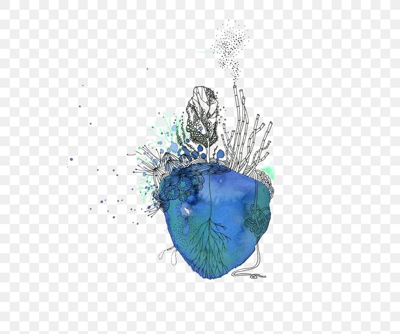 Watercolor Painting Ink Heart Illustration, PNG, 564x686px, Watercolor Painting, Aqua, Art, Botanical Illustration, Creativity Download Free