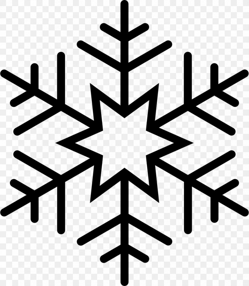 Vector Graphics Snowflake Illustration Clip Art, PNG, 854x980px, Snowflake, Black And White, Logo, Monochrome Photography, Royaltyfree Download Free