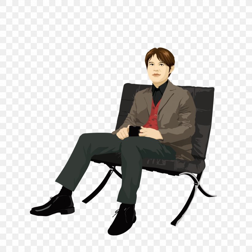 Man Sitting Position Clip Art, PNG, 1500x1500px, Man, Business, Cartoon,  Chair, Formal Wear Download Free