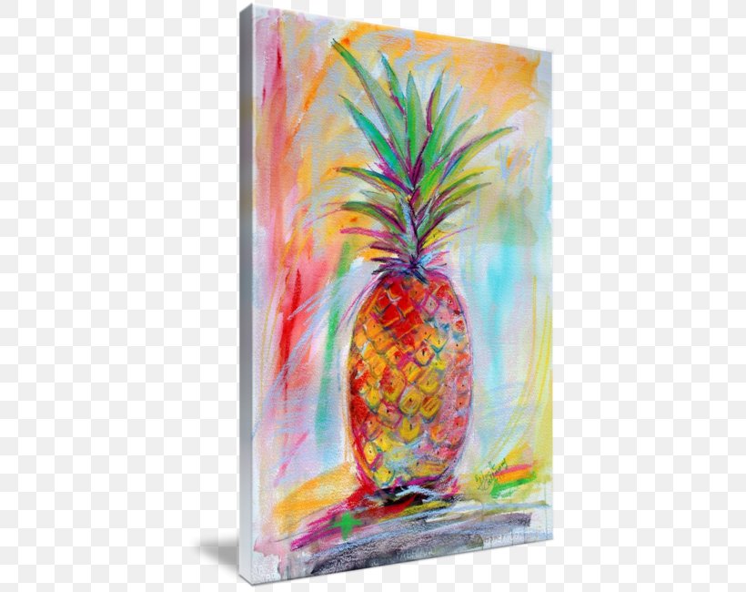 Pineapple Acrylic Paint Upside-down Cake Painting Canvas, PNG, 406x650px, Pineapple, Abstract Art, Acrylic Paint, Ananas, Art Download Free