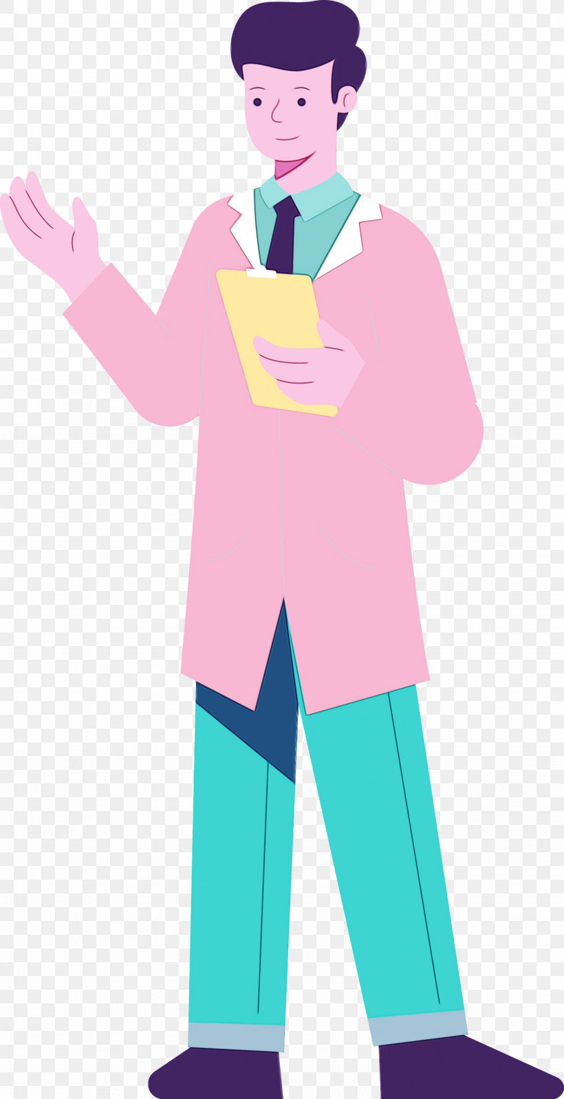 Uniform Character Pink M Human Behavior, PNG, 1538x3000px, Doctor Cartoon, Behavior, Character, Character Created By, Human Download Free