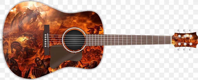 Acoustic Guitar Acoustic-electric Guitar Tiple Ukulele, PNG, 3102x1252px, Watercolor, Cartoon, Flower, Frame, Heart Download Free