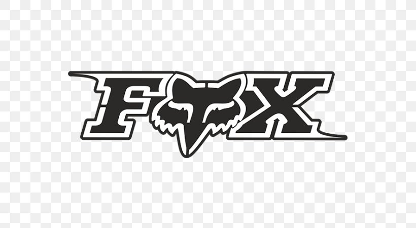 Fox Racing Sticker Motorcycle Motocross Decal, PNG, 600x450px, Fox Racing, Area, Black, Black And White, Brand Download Free