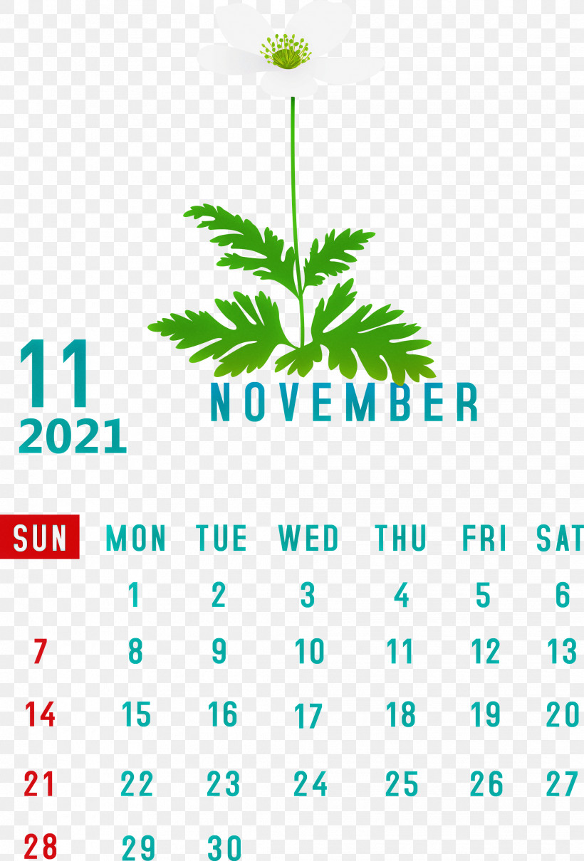 November 2021 Calendar November 2021 Printable Calendar, PNG, 2032x3000px, November 2021 Calendar, Flower, Htc, Htc Hero, Leaf Download Free