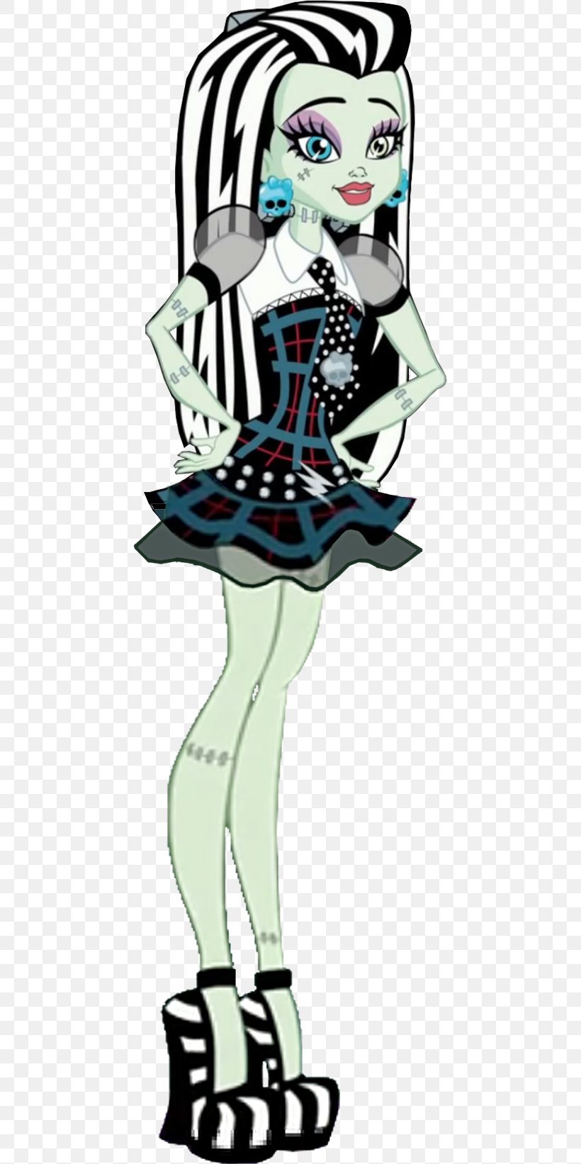 Frankie Stein Monster High Clawdeen Wolf Doll Monster High Basic Doll Frankie, PNG, 444x1642px, Frankie Stein, Art, Artwork, Character, Doll Download Free