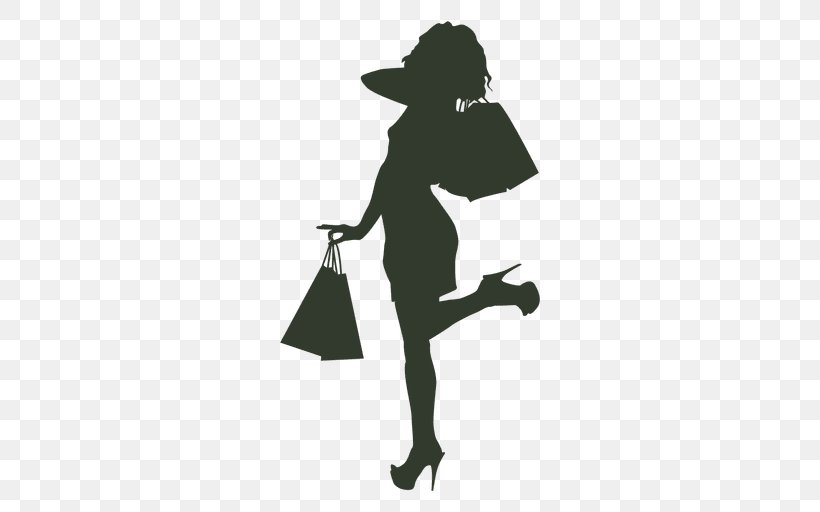 Shopping Silhouette, PNG, 512x512px, Shopping, Bag, Black And White, Human Behavior, Joint Download Free