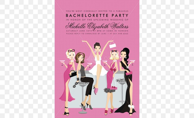 Wedding Invitation Bachelorette Party Bridal Shower Birthday, PNG, 500x500px, Wedding Invitation, Advertising, Baby Shower, Bachelorette Party, Bar Download Free