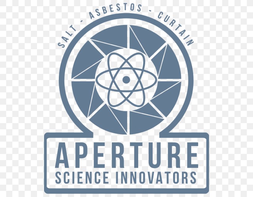 Aperture Laboratories Portal 2 Science Laboratory, PNG, 555x640px, Aperture Laboratories, Aperture, Area, Brand, Decal Download Free