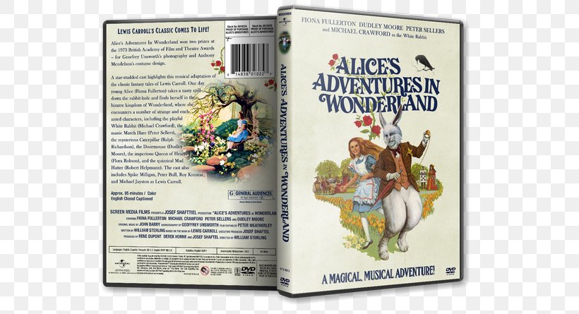 Alice's Adventures In Wonderland Adventure Film DVD, PNG, 593x445px, Alice, Adventure Film, Alice In Wonderland, Cover Art, Dvd Download Free