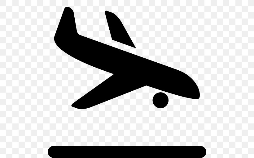 Airplane Aircraft Landing Clip Art, PNG, 512x512px, Airplane, Air Travel, Aircraft, Black And White, Cargo Aircraft Download Free