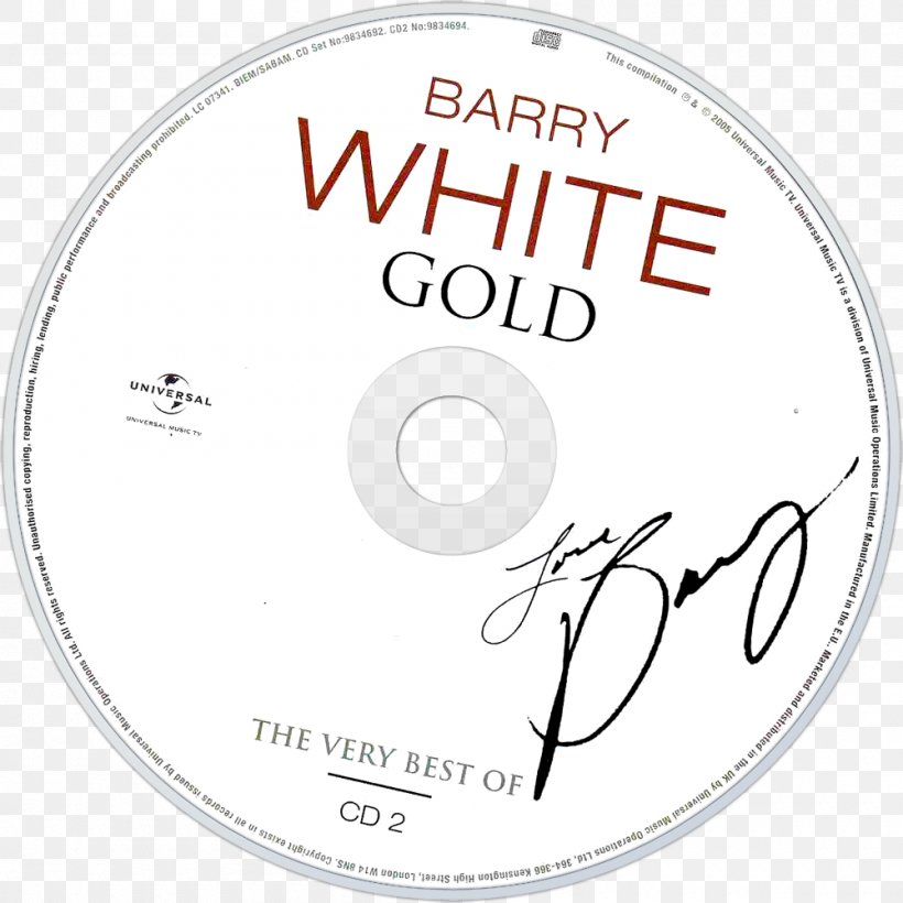 Gold: The Very Best Of Barry White Compact Disc Brand, PNG, 1000x1000px, Gold The Very Best Of Barry White, Area, Barry White, Brand, Compact Disc Download Free