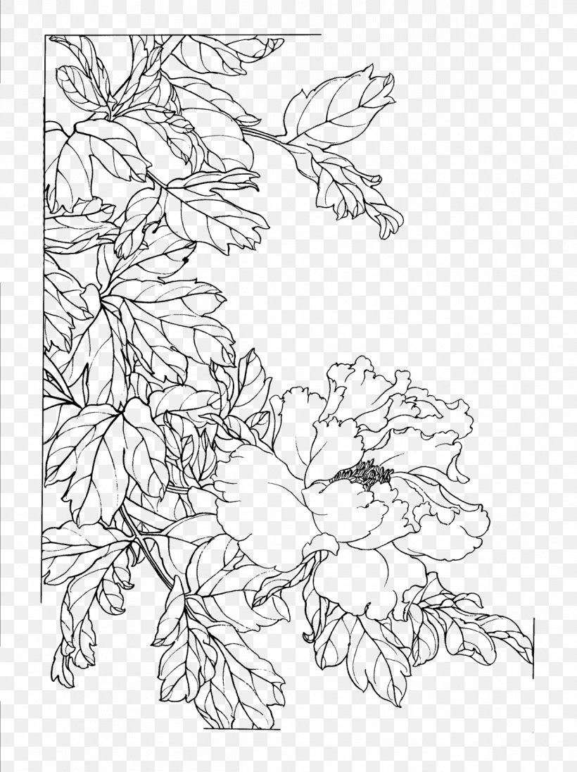 Gongbi Chinese Painting Flower Sketch, PNG, 1197x1600px, Manual Of The Mustard Seed Garden, Area, Art, Artwork, Bird And Flower Painting Download Free