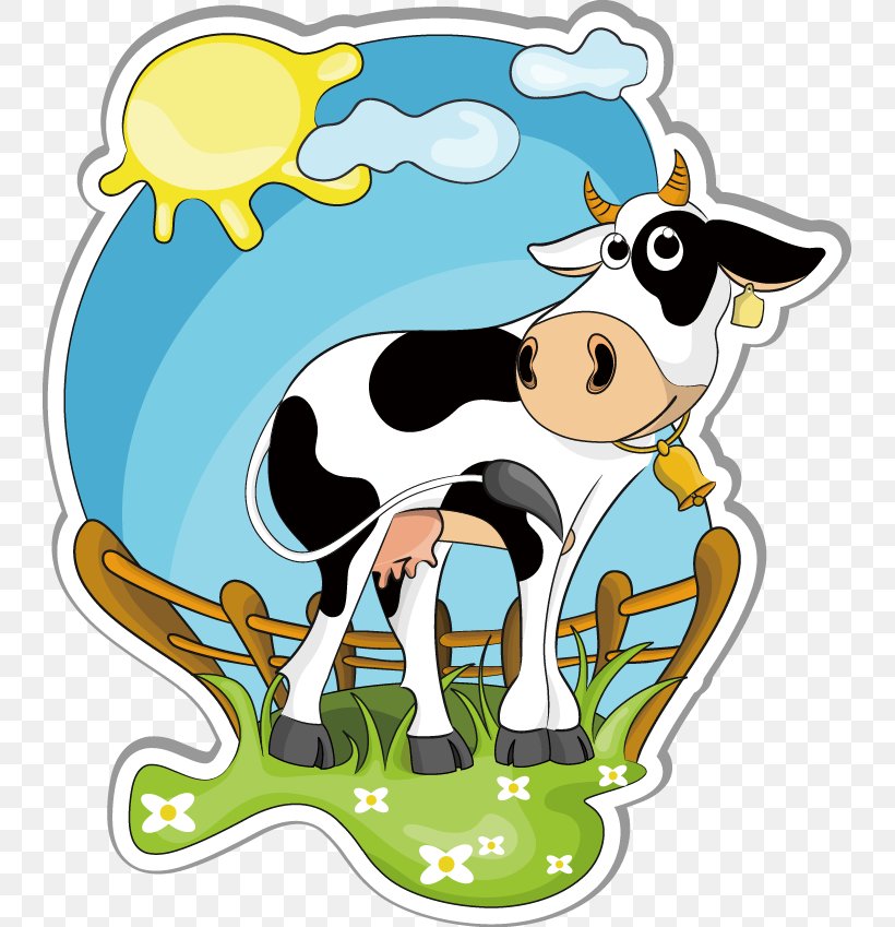 Holstein Friesian Cattle Dairy Farming Clip Art, PNG, 741x849px, Holstein Friesian Cattle, Artwork, Cartoon, Cattle, Cattle Like Mammal Download Free