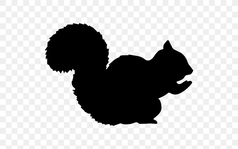 Squirrel Decal Sticker Clip Art, PNG, 512x512px, Squirrel, Black, Black And White, Bumper Sticker, Carnivoran Download Free