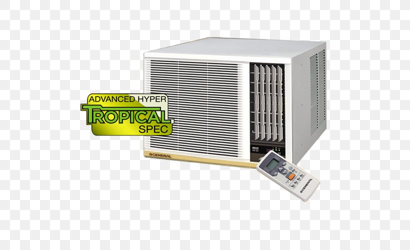 Window Air Conditioning General Airconditioners Ton Of Refrigeration, PNG, 500x500px, Window, Air Conditioning, Airflow, British Thermal Unit, Compressor Download Free