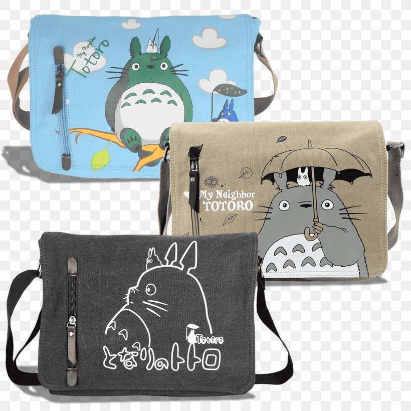 Handbag Tatsuo Kusakabe My Neighbor Totoro Canvas Messenger Bags, PNG, 1200x1200px, Watercolor, Cartoon, Flower, Frame, Heart Download Free