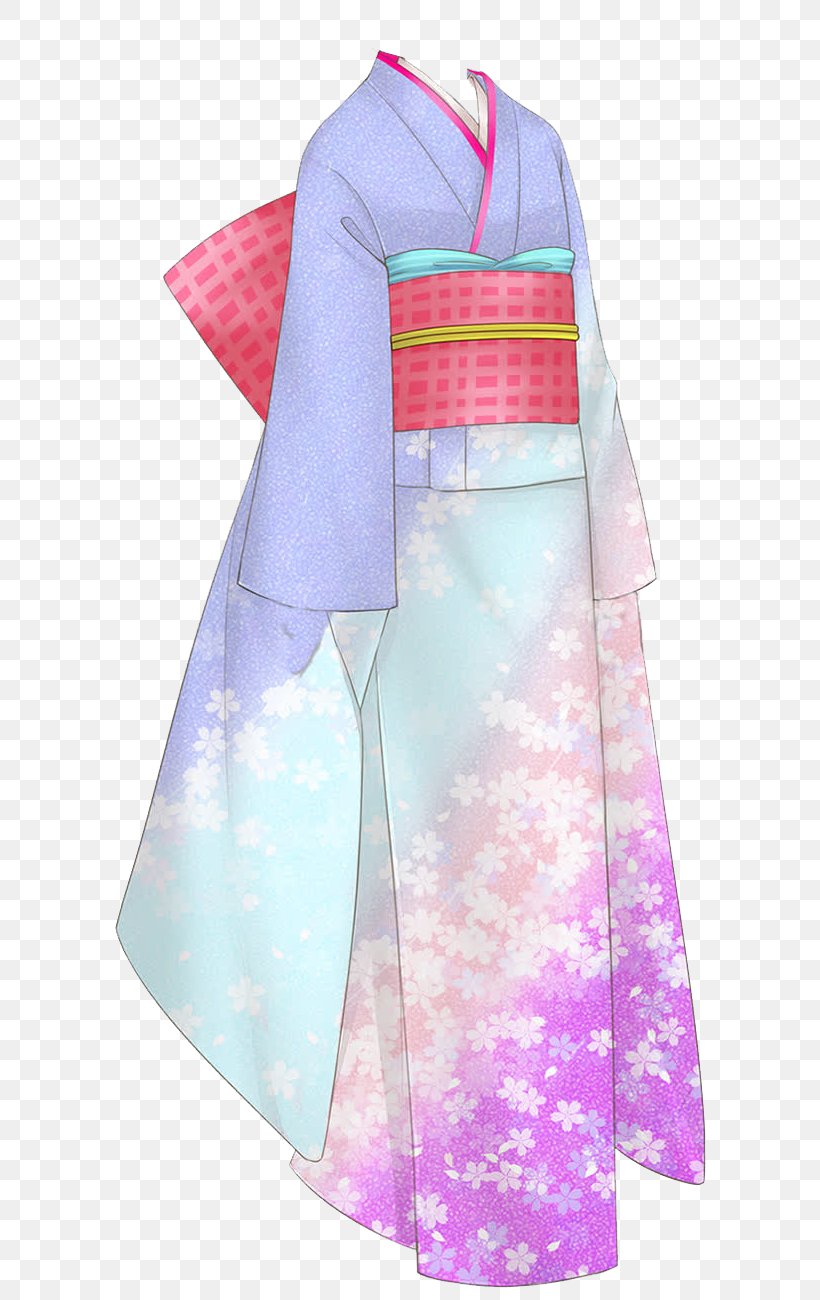 Kimono Clothing Dress Drawing Yukata, PNG, 800x1300px, Watercolor, Cartoon, Flower, Frame, Heart Download Free