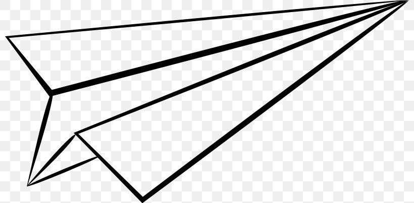 Airplane Paper Plane Clip Art, PNG, 800x403px, Airplane, Area, Black, Black And White, Document Download Free