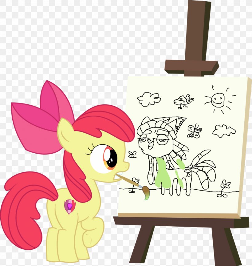 Apple Bloom Artist Horse Illustration, PNG, 1024x1079px, Watercolor, Cartoon, Flower, Frame, Heart Download Free