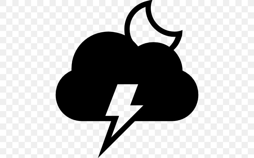 Thunderstorm Weather Symbol, PNG, 512x512px, Storm, Black, Black And White, Cloud, Cloud Cover Download Free