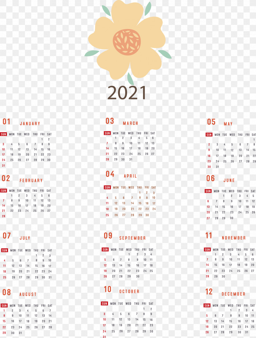 Printable 2021 Yearly Calendar 2021 Yearly Calendar, PNG, 2266x3000px, 2021 Yearly Calendar, Calendar System, Meter Download Free