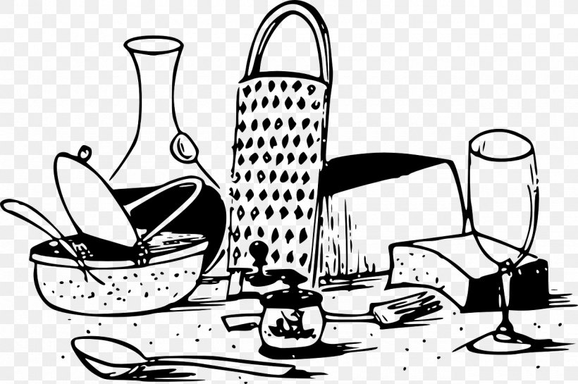 Italian Cuisine Dinner Clip Art, PNG, 1280x852px, Italian Cuisine, Artwork, Black And White, Cookware And Bakeware, Dinner Download Free