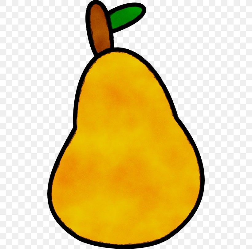 Pear Clip Art Yellow Pear Fruit, PNG, 512x812px, Watercolor, Fruit, Paint, Pear, Plant Download Free