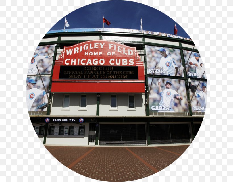 Wrigley Field Chicago Cubs MLB World Series Stadium, PNG, 640x640px, Wrigley Field, Advertising, Ball, Baseball, Brand Download Free