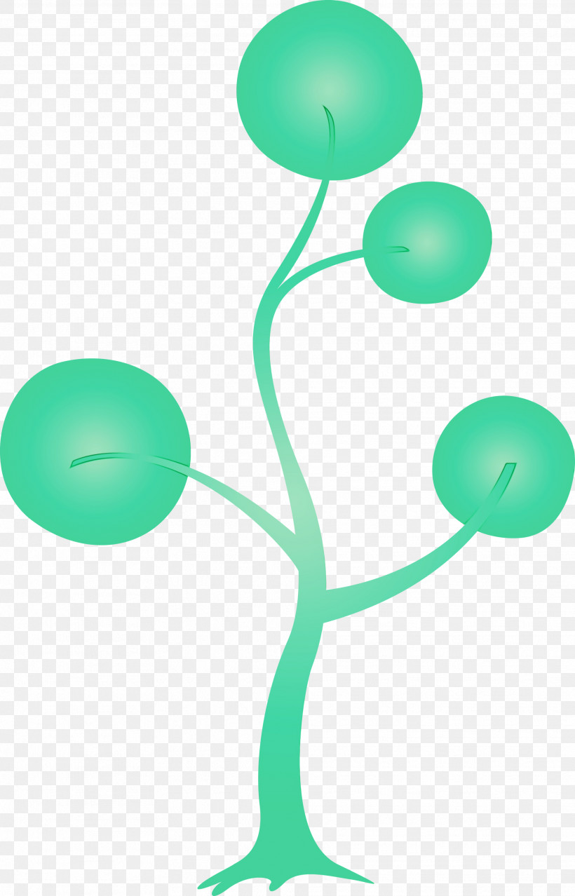 Green Plant Balloon Plant Stem, PNG, 1924x3000px, Abstract Tree, Balloon, Cartoon Tree, Green, Paint Download Free